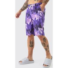 Paars Zwembroeken boohooMAN Graffiti Ripstop Board Swim Short - Purple