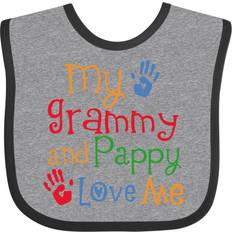 Black Drool Bibs Inktastic Grammy and Pappy Love Me Baby Bib