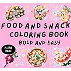 food and snacks coloring book: Bold And Easy For Adults And Every Kid, With Names (Geheftet)