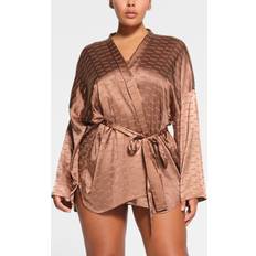 Elastane/Lycra/Spandex Robes SKIMS Short Robe Neutral Jacquard