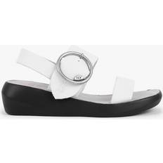 Slippers & Sandals Fly London Bani Off White Leather Big Buckle Sandals 41, Colour: