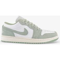 Jordan Mens White Seafoam Sail Air Low Panelled Leather Low-top Trainers