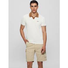 Guess Homme Polos Guess Weston Knit Polo White