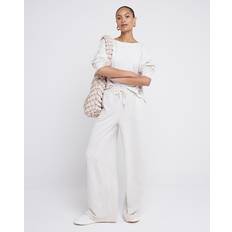 River Island Womens Beige Super Wide Leg Joggers Short