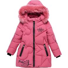 Xcsgsra Pink, 9-10 Years Kids Girls Long Coat Padded Winter Jacket Puffer Multicoloured One
