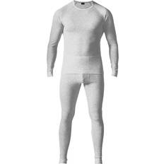 Elastaan/Lycra/Spandex Ondershirt Sets Maier Sports Heren Ski Ondergoed Set - Grijs