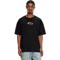 Diesel Unisex T-shirts Diesel T-Shirt Mit Oval D-Stickerei - Schwarz