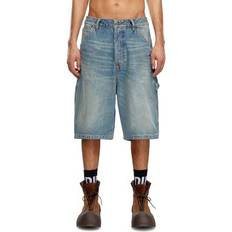 Diesel Herr Shorts Diesel Short Utility En Denim - Bleu
