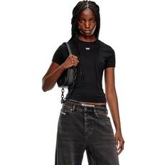 Diesel Dam T-shirts Diesel T-shirt Avec Empiècement D Brodé - Femme - Noir