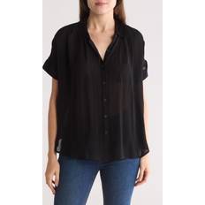 Lulus NSR Short Sleeve Button-Up Shirt in Black