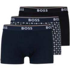 HUGO BOSS Underwear HUGO BOSS Men's 3-Pack Trunk with Design Underwear Open Miscellaneous