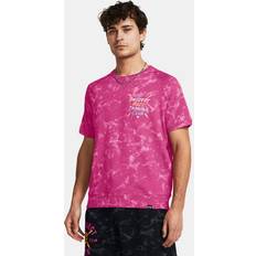 Under Armour Men Shirts Under Armour Project Rock Shirt aus Terry mit Aufdruck für Herren Astro Rosa Nova Orange