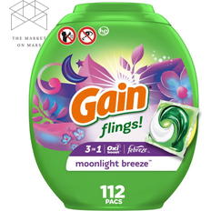 flings laundry detergents pod, moonlight breeze, 112