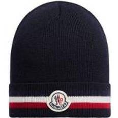 Moncler Men Accessories Moncler Tricolor Wool Beanie