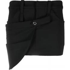 Coperni Asymmetrisk Kjol Med Dragkedja Och Knappstängning - Black