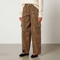 Damson Madder Leopard-Print Cargo Wide-Leg Jeans Multi