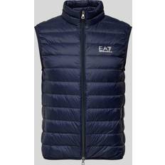 Uomo Gilet Giacca Smanicata Piumino Collo Alto - Blu Uomo