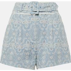 Women - XXXS Shorts Veronica Beard Hobbes high-rise cotton shorts blue US 4