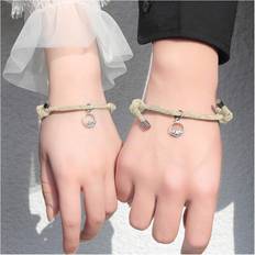 Pararmband med Magnet Beige
