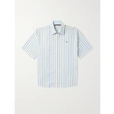 Acne Studios Shirts Acne Studios Sarlie Logo-Appliquéd Striped Cotton Shirt Men Blue