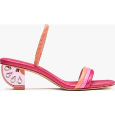 Pink - Woman Heeled Sandals Kate Spade Zesty Leather Heel Sandals - Pink