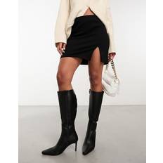ASOS DESIGN Ponte Split Hem Mini Skirt - Black