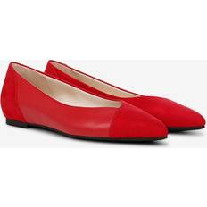 Recycled Materials Ballerinas LifeStride Promise Flat Shoes Fire Red Faux Leather