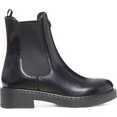 Leather - Men Dresses Prada Brushed leather ankle boots Woman Black