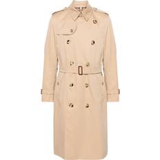 Men - Pink Coats Burberry Heritage Kensington belted trench coat Man Nude & Neutrals