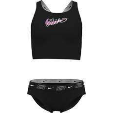 Negro Bikinis Nike Swim Crossback Midkini Bikini Set - Black