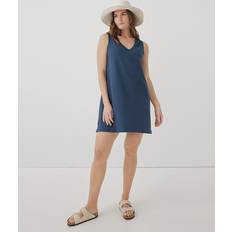 pact Women's French Navy Softspun A-Line Tank Dress