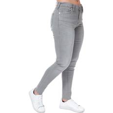 True Religion Clothing True Religion Womenss Jennie Mid Rise Curvy Skinny Jeans in Grey 25W/28L