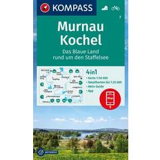 Kompasse Kompass-Karten KOMPASS Wanderkarte 7 Murnau, Kochel Das blaue Land rund um den Staffelsee 1:50.000