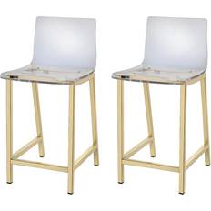 Transparent Stools Pemberly Row pure decor Seating Stool