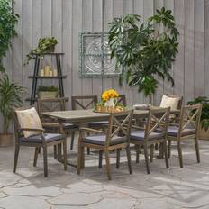 Wood Patio Dining Sets by: GDF Studio, Estelle Expandable Patio Dining Set