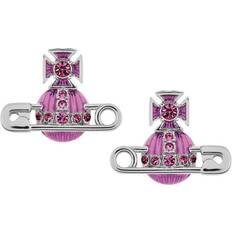 Vivienne Westwood Kitty Earrings - Silver/Pink