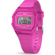 Retro Digital Dial Pink Silicone Strap
