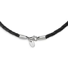 Chisel Weave Necklace - Silver/Black