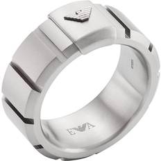 Anelli Emporio Armani Men's Stainless Steel Band Ring - Silver