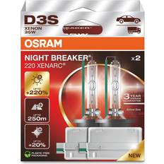 Pièces de véhicule Osram Kit 2 Ampoules Xénon Auto Xenarc Night Breaker Laser D3S 220% 66340XN2-2HB