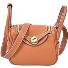 Faux Shoulder Bag Mini Fashion Handbag - Brown