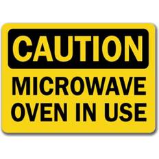 SignMission Caution Microwave Oven In Use