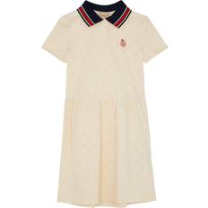 Gucci Kids Logo-jacquard Cotton Dress 4-10 Years White Other