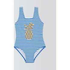 Cheap Bathing Suits John Lewis Kids' Stripe Pineapple Swimsuit, Blue