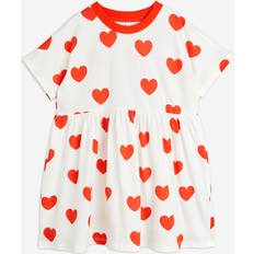 Mini Rodini Girls Red Kids Hearts Short-sleeve Cotton-jersey Dress Months Years 1.5/3YR