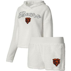 Underwear Concepts Sport Women's White Chicago Bears Fluffy Pullover and Sleep Set White