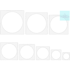 RAM Memory OLOy Savita 16pcs large circle stencils for painting, plastic templates 2.4-9.8 for 8