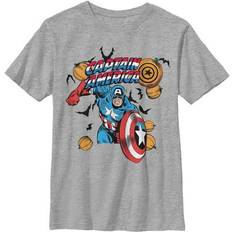 Mad Engine Youth Heather Gray Captain America T-Shirt