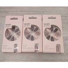 Studio london superdrug almond gloss 24 nail piece set with 3 24-pack