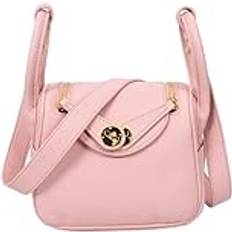 Faux Shoulder Bag Mini Fashion Handbag - Pink
